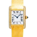 Cartier Tank Louis Paris 7808 RARE Factory Diamond 18k Gold Women Watch 21x28mm