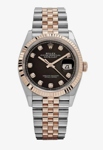 Rolex DateJust 116231 MINT Complete 2020 Rose Two Tone Diamond Dial Watch 36mm