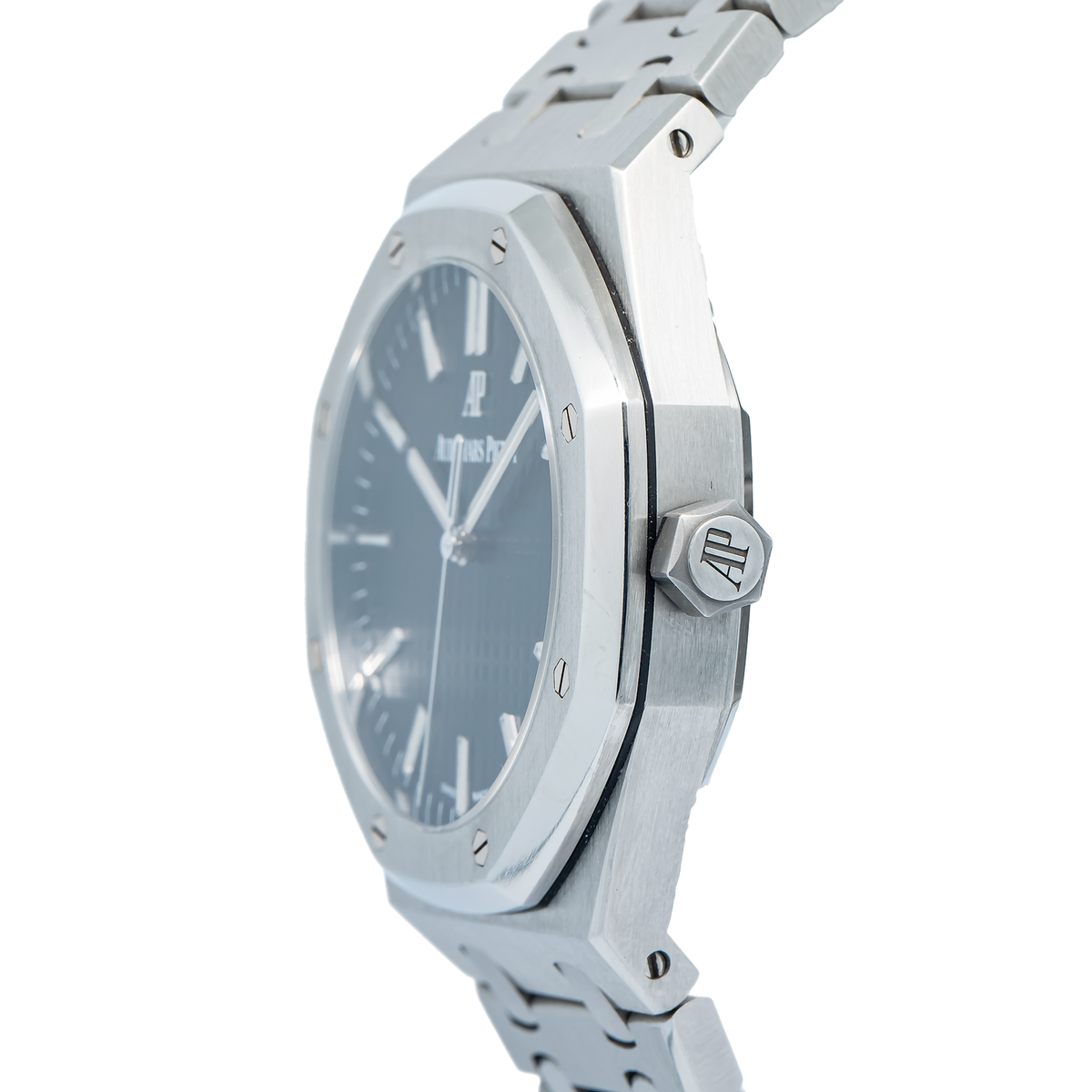 Audemars Piguet Royal Oak 15500ST Auto SS Black Dial W/Card Men's Watch 41mm