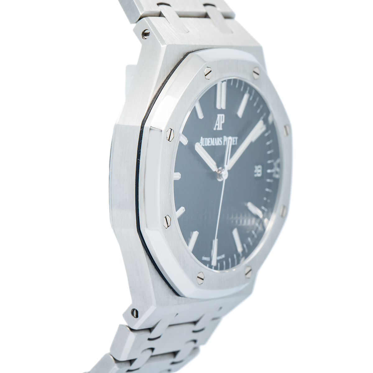Audemars Piguet Royal Oak 15500ST Auto SS Black Dial W/Card Men's Watch 41mm