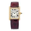 Cartier Tank Louis 2441 W1529756 18k YG Quartz White Dial Unisex 25.5x33.7mm