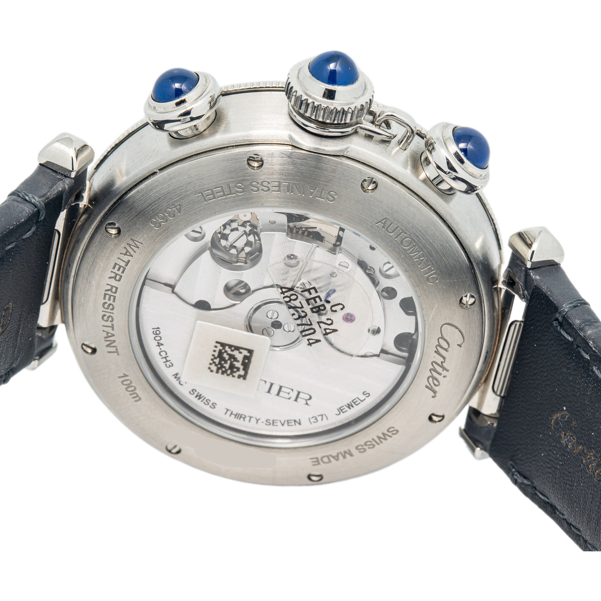 Cartier Pasha Chronograph 4363 WSPA0027 MINT Stainless Grey Dial Auto Men's 41mm