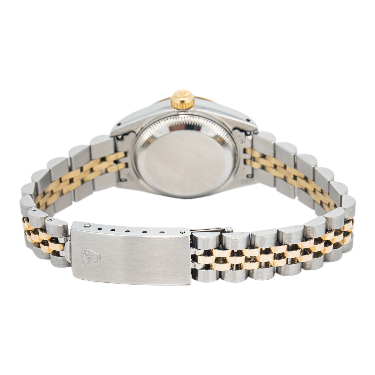 Rolex DateJust 69173 Jubilee 18K Two Tone YG White Dial Auto Ladies Watch 26mm