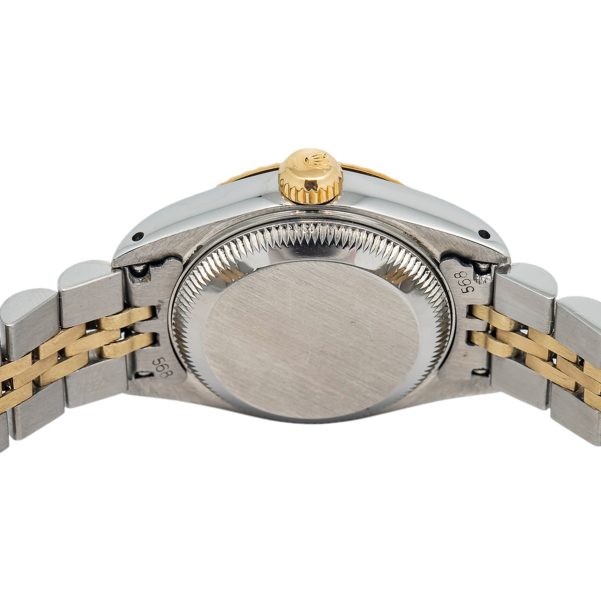 Rolex DateJust 69173 Jubilee 18K Two Tone YG White Dial Auto Ladies Watch 26mm
