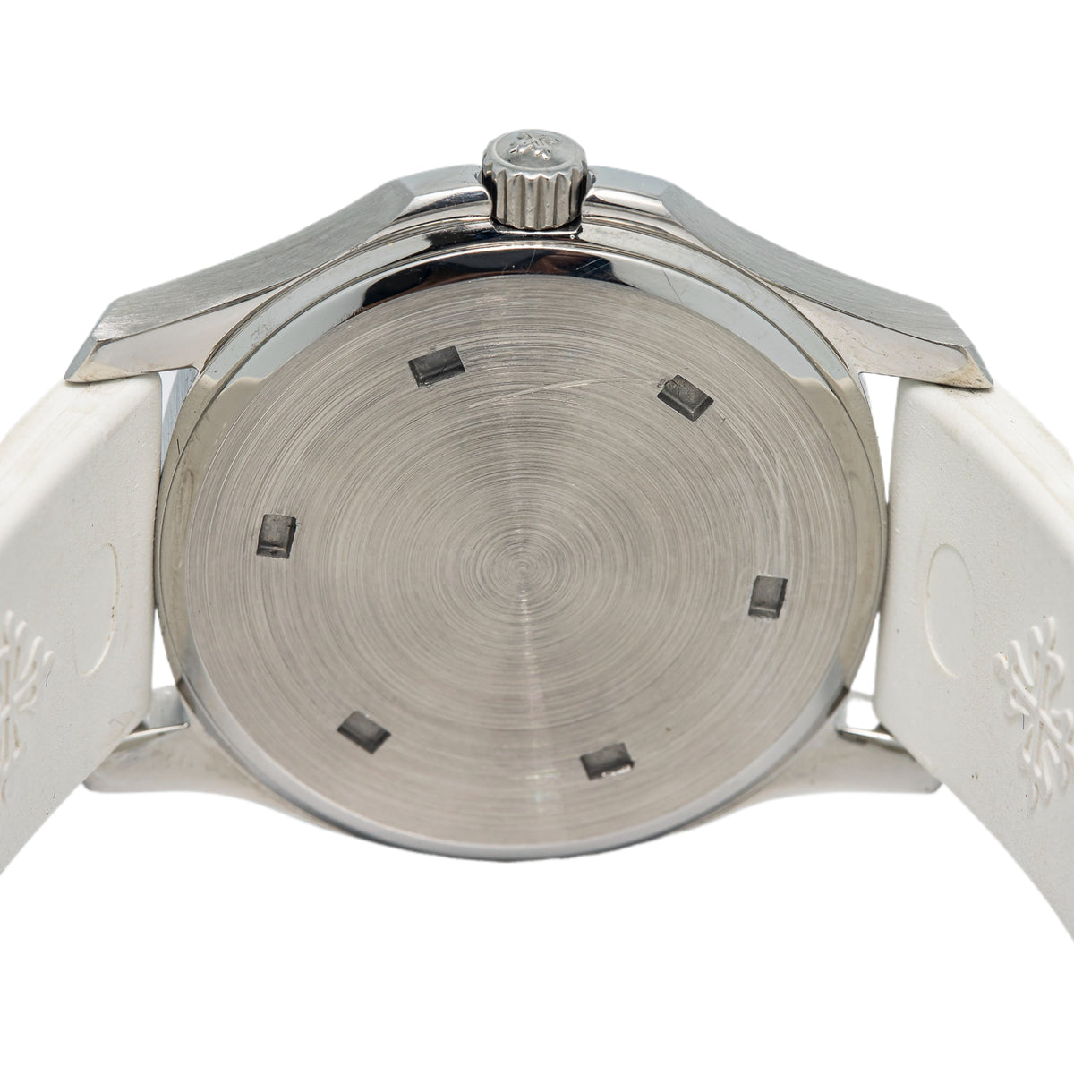 Patek Philippe Aquanaut 4961A Diamond Bezel White Dial Quartz Ladies Watch 28mm