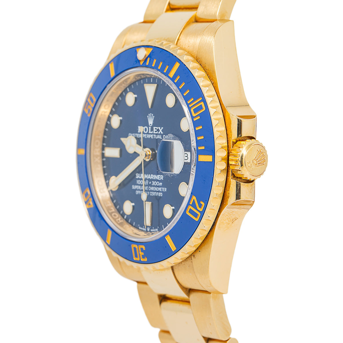 Rolex Submariner 126618LB Oyster 2023 Complete 18k YG Blue Dial Auto Watch 41mm