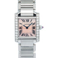 Cartier Tank Francaise 2384 W51028Q3 Diamond Bezel MOP Dial Women's Watch 20mm