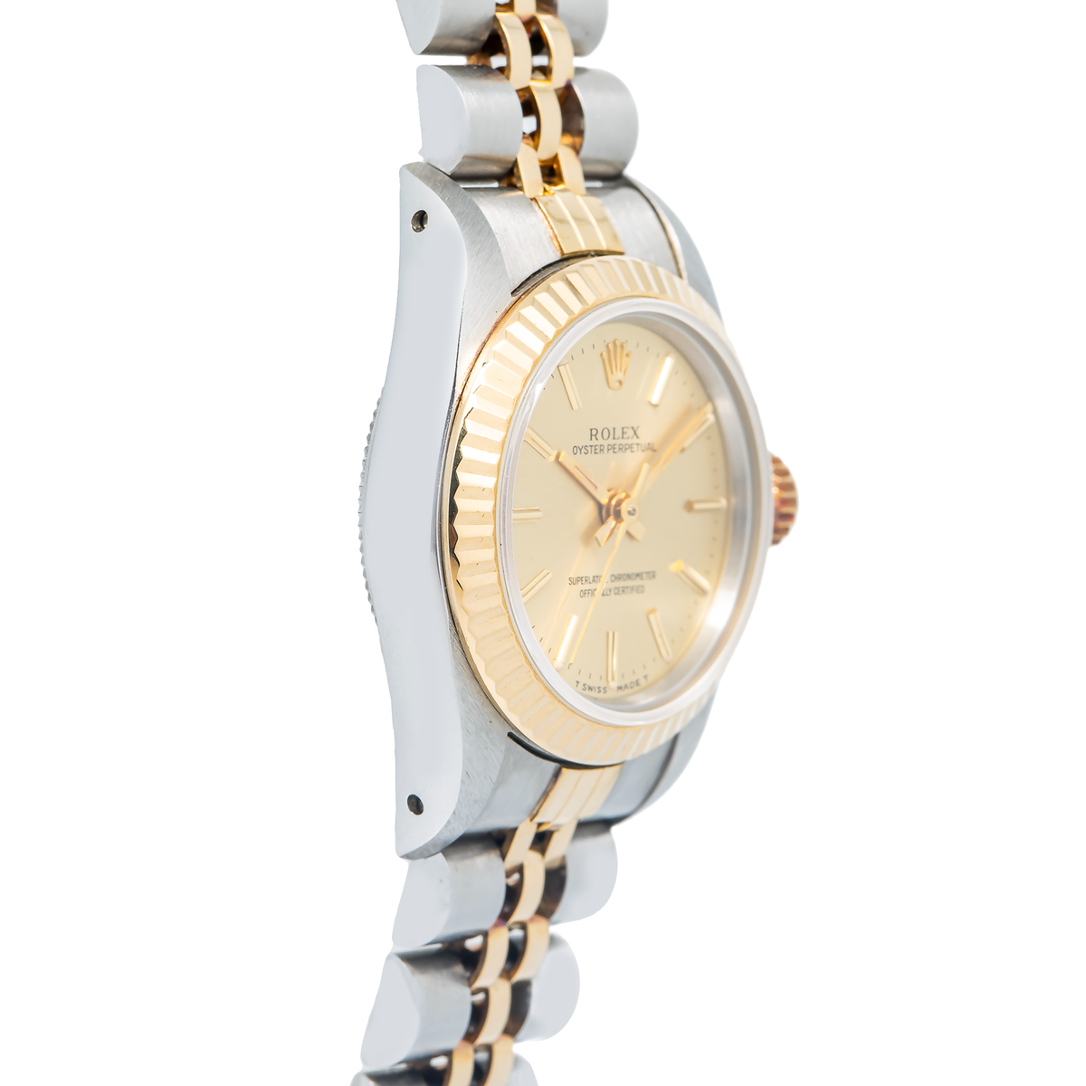 Rolex Oyster Perpetual 67193 18K YG Two tone jubilee Auto 2023 Card Ladies 26mm