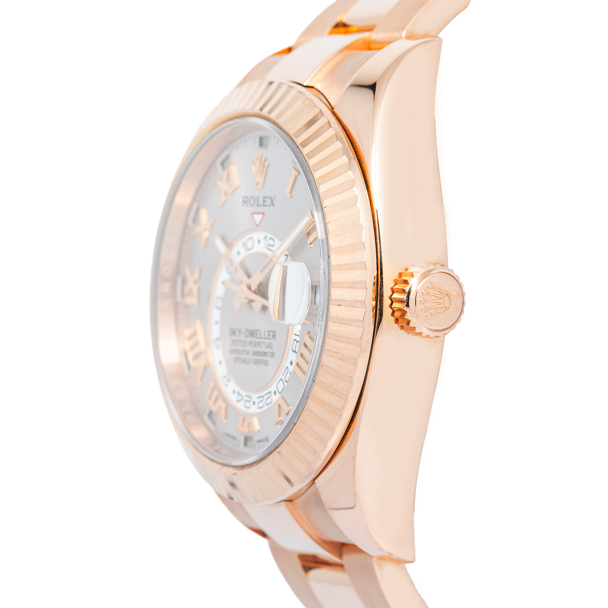 Rolex Sky-Dweller 326935 18k Rose Gold Oyster Sundust Roman Dial Auto Men 42mm