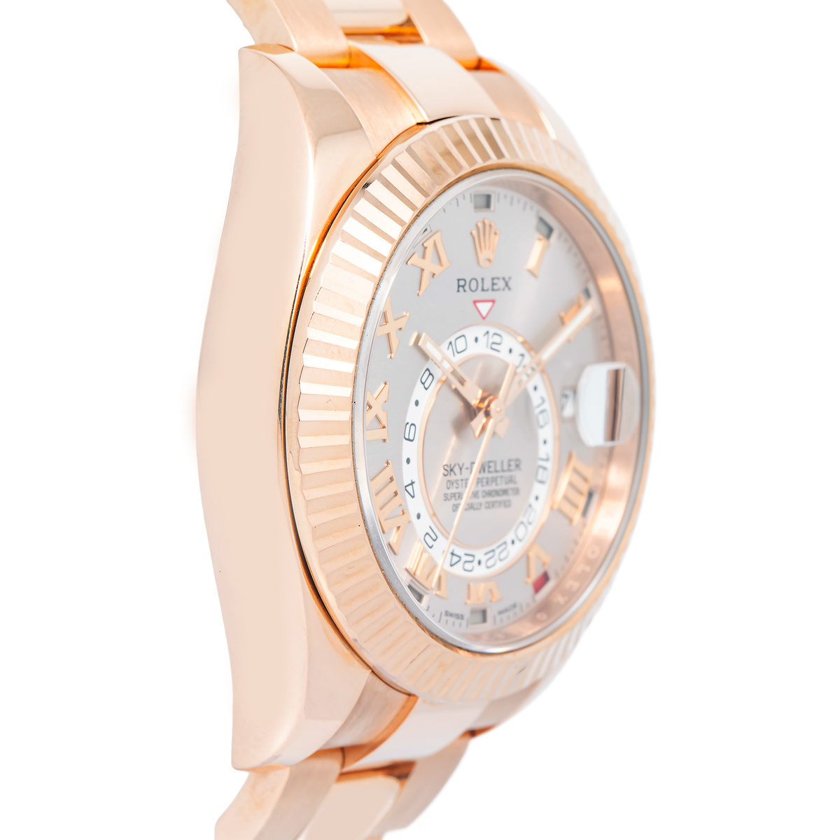 Rolex Sky-Dweller 326935 18k Rose Gold Oyster Sundust Roman Dial Auto Men 42mm