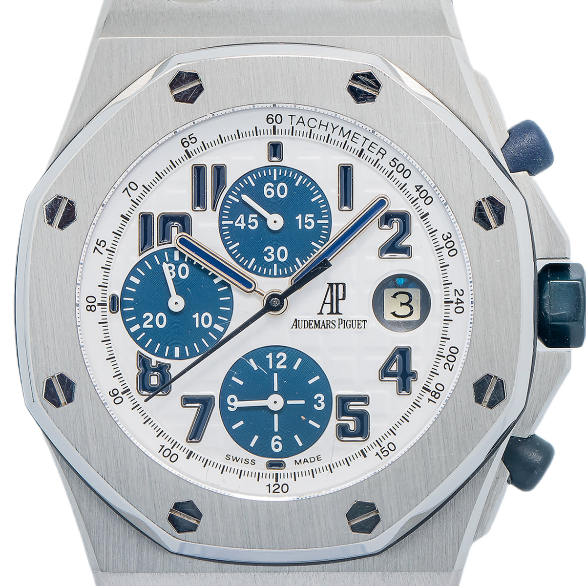 Audemars Piguet Royal Oak Offshore Mint 26020ST SS White Dial Auto Watch 42mm