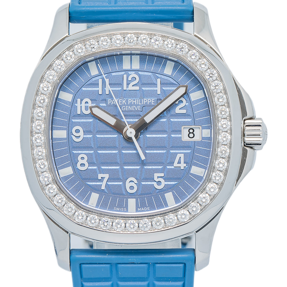 Patek Philippe Aquanaut 5067A-022 Rare Factory Diamond Blue Dial Ladies 36mm