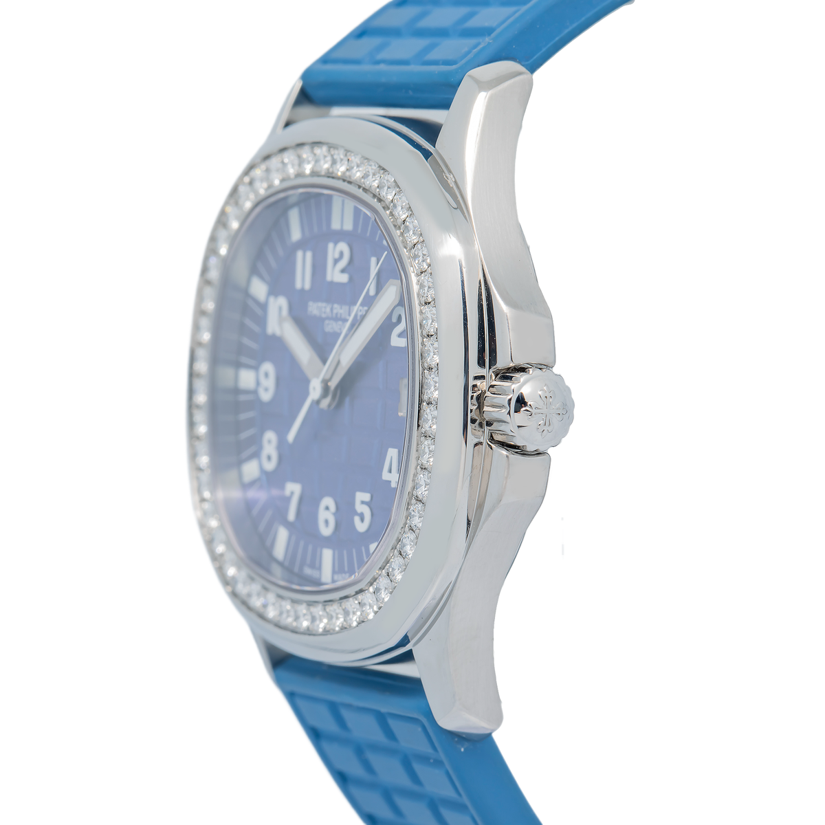 Patek Philippe Aquanaut 5067A-022 Rare Factory Diamond Blue Dial Ladies 36mm
