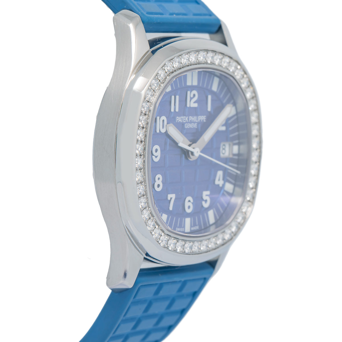 Patek Philippe Aquanaut 5067A-022 Rare Factory Diamond Blue Dial Ladies 36mm