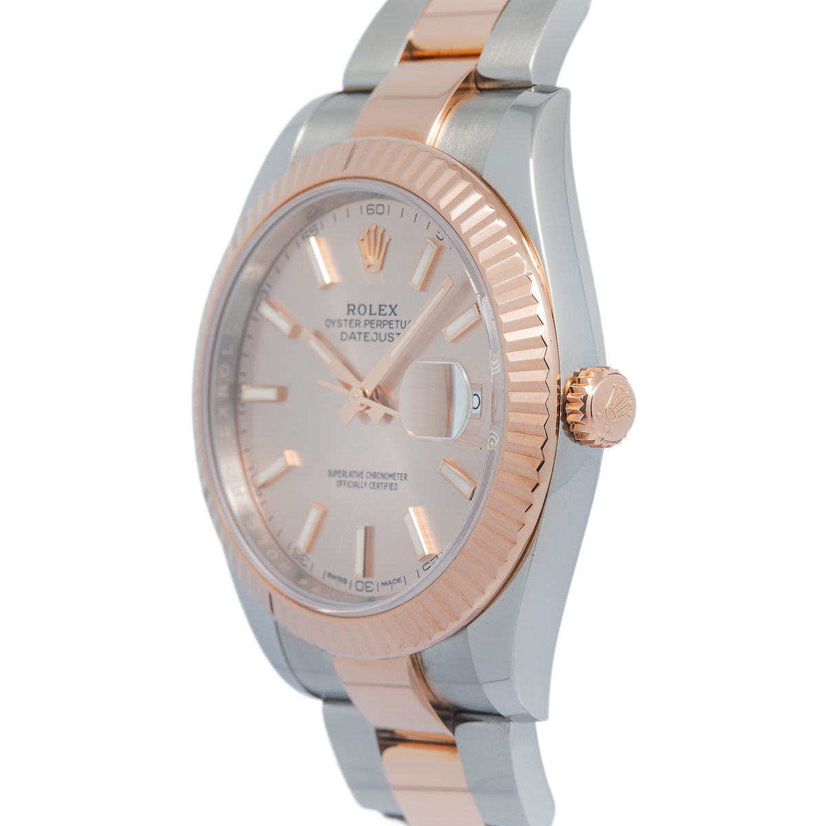 Rolex Datejust 126331 2017 Box&Paper 18k Rose Two Tone Oyster Sundust Dial 41mm