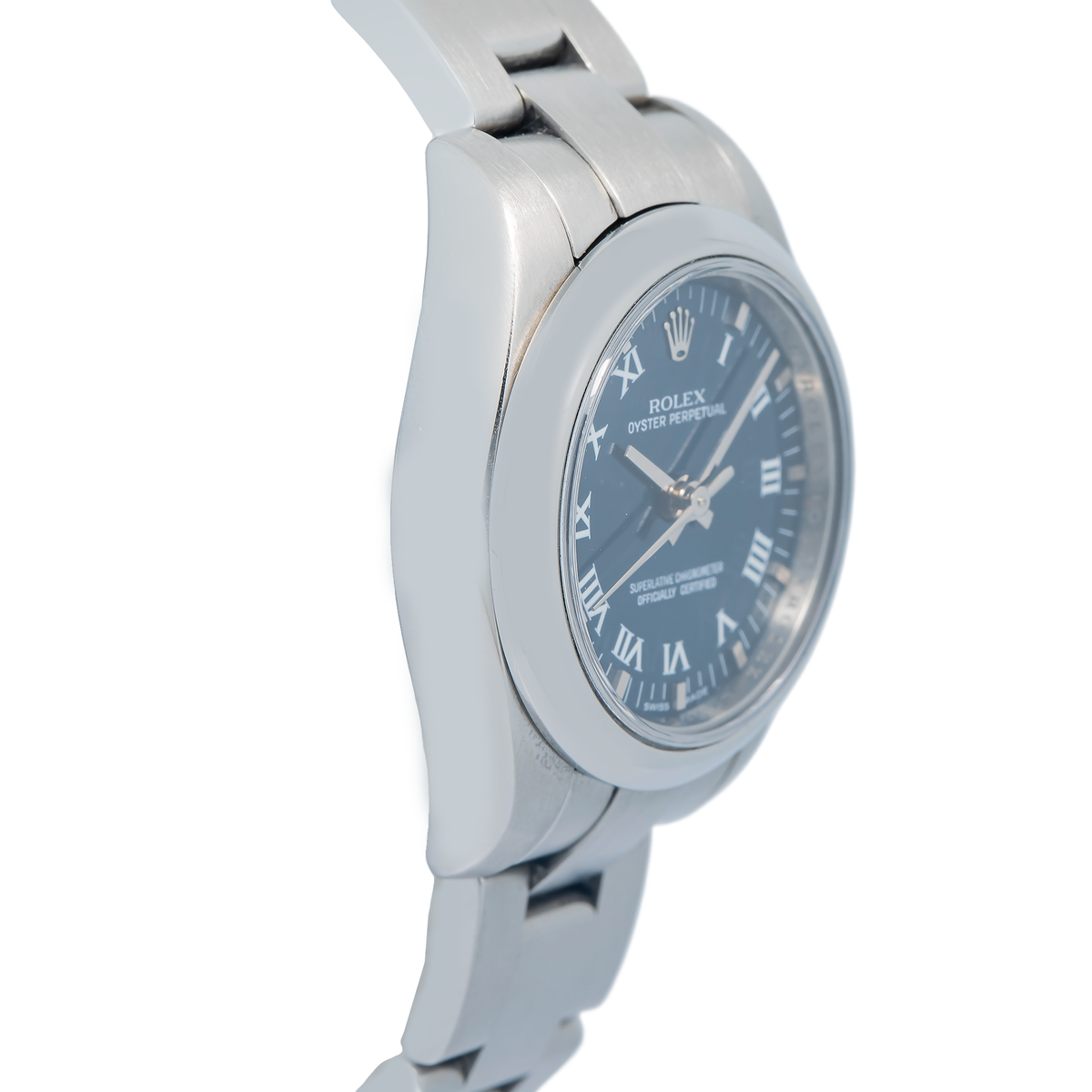 Rolex Oyster Perpetual 176200 2012 Card Stainless Blue Dial Women's Watch 26mm