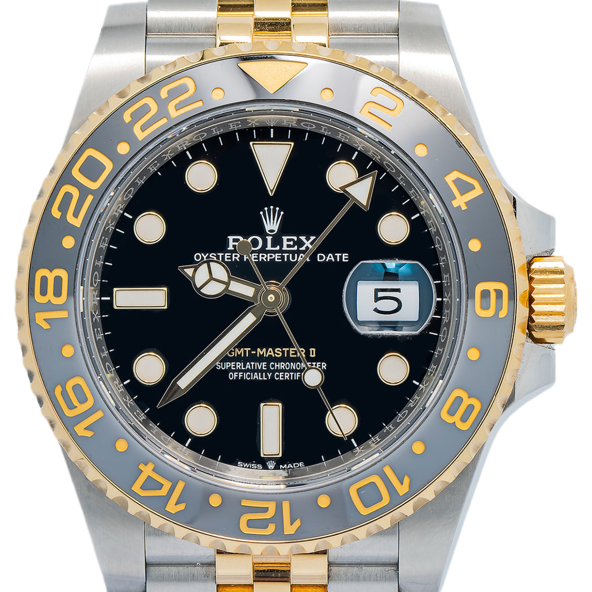 Rolex GMT-Master II 126713GRNR 2023 Complete 18k Two Tone Black Dial Auto 40mm