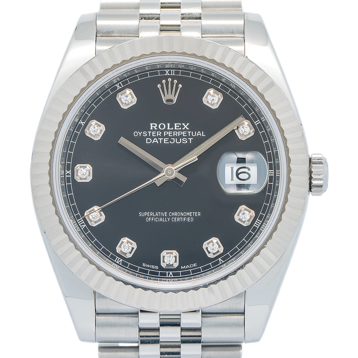 Rolex Datejust 126334 2020 Card Jubilee Black Diamond Dial Auto Men's Watch 41mm