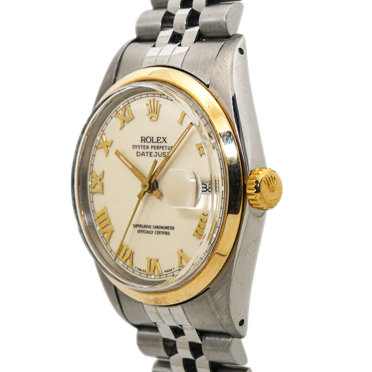 Rolex Datejust 16003 Jubilee 1990 Paper Stainless Cream Dial Auto Men Watch 36mm