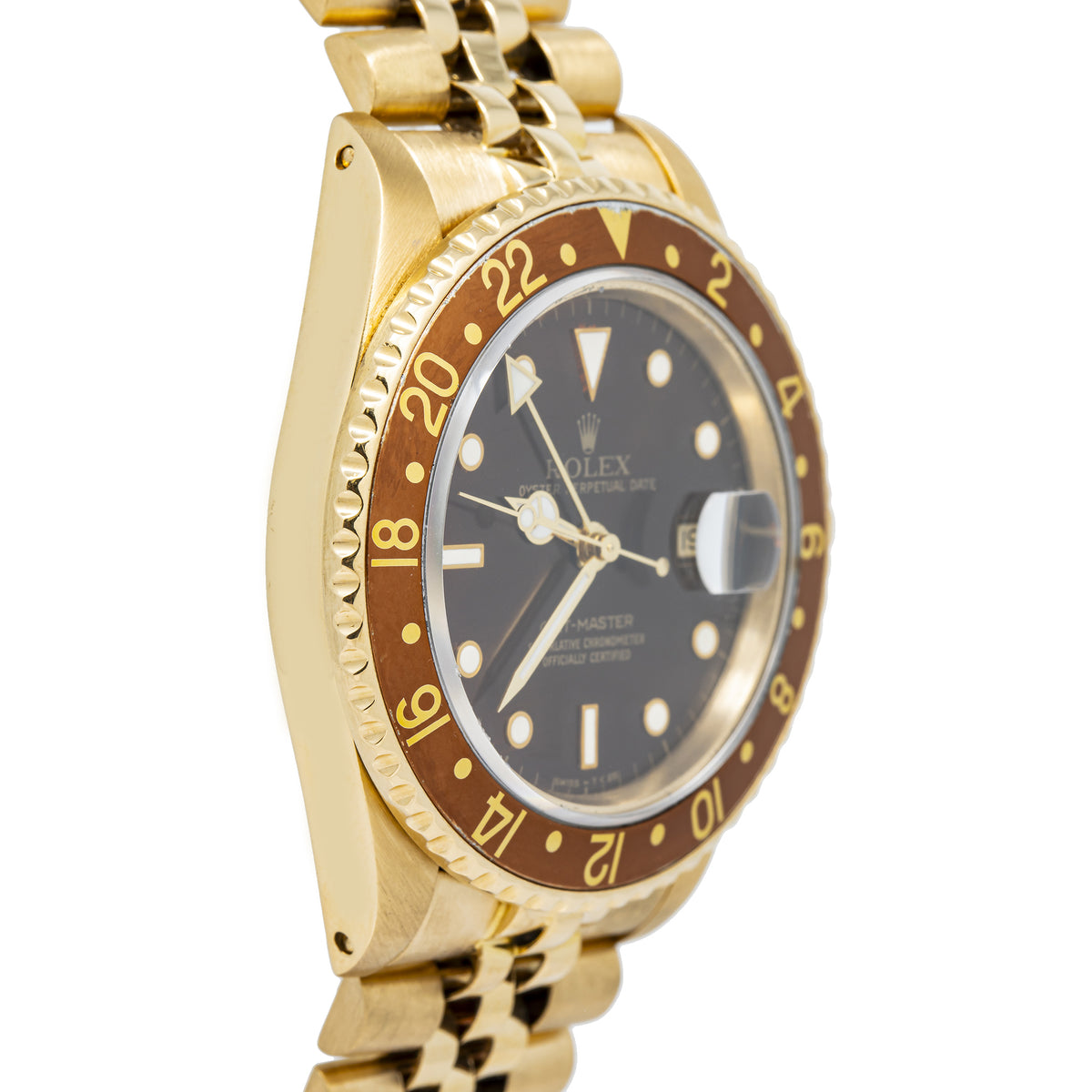 Rolex GMT-Master 16758 Open Papers 18k Jubilee Rootbeer Dial Auto Men 40mm