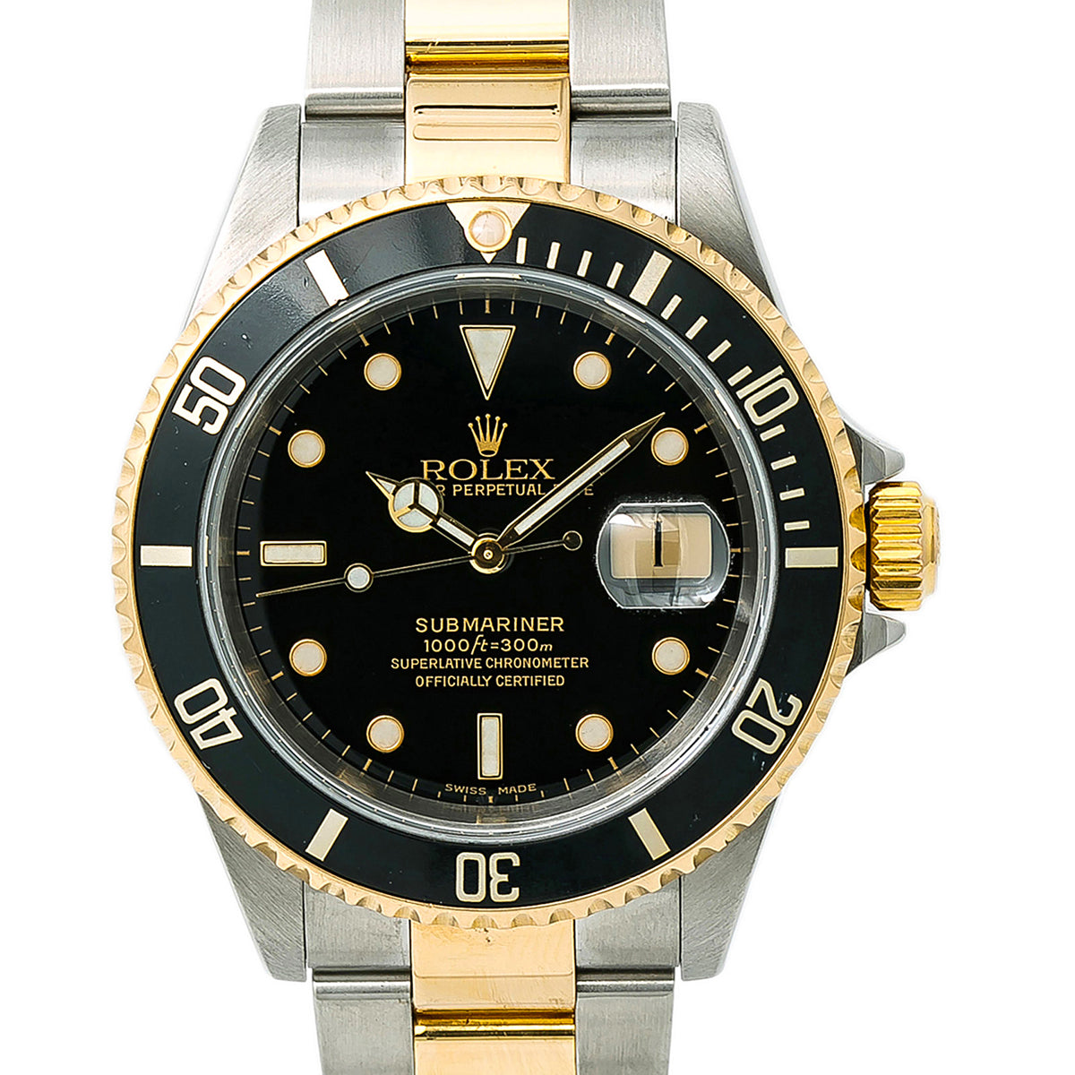 Rolex Submariner 16613 MINT Black Dial Stainless Steel Auto Men's Watch 40mm