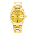 Rolex Day-Date 18038 Auto Yellow Gold Champagne Dial with papers Watch 36mm
