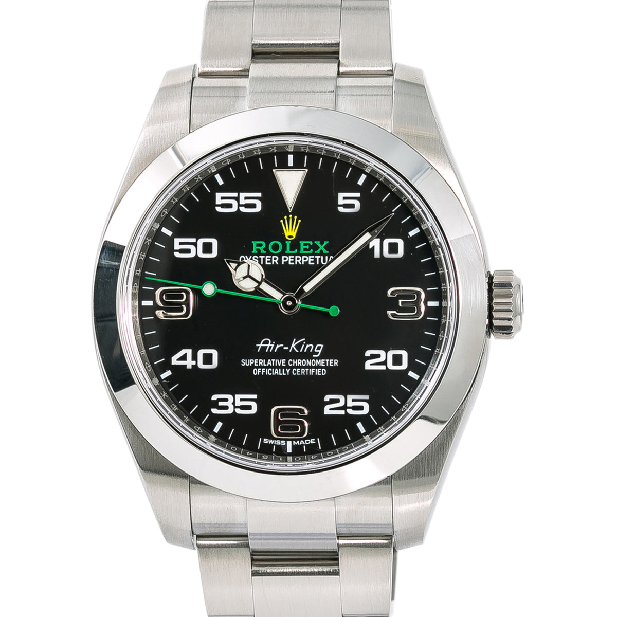 Rolex Air-King 116900 Automatic Stainless Steel Black Dial  Men's Watch 40mm