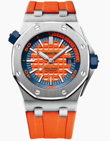 Audemars Piguet Royal Oak 15710ST.OO.A070CA.01 Card Orange Dial Auto Watch 42mm