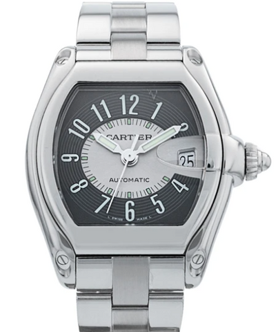 Cartier Roadster W62001V3 2015 Card Automatic SS Grey-Silver Tuxedo Dial 44x38mm