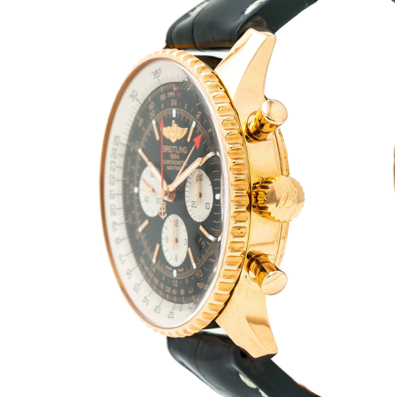 Breitling Navitimer RB0441 w/Box Automatic 18k Rose Gold Black Dial Men's 48mm