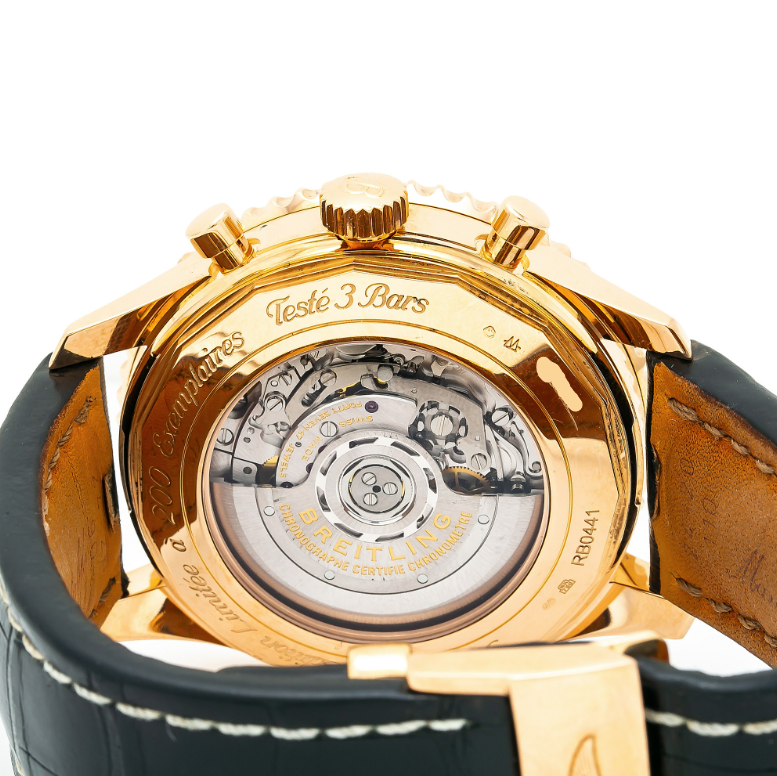 Breitling Navitimer RB0441 w/Box Automatic 18k Rose Gold Black Dial Men's 48mm
