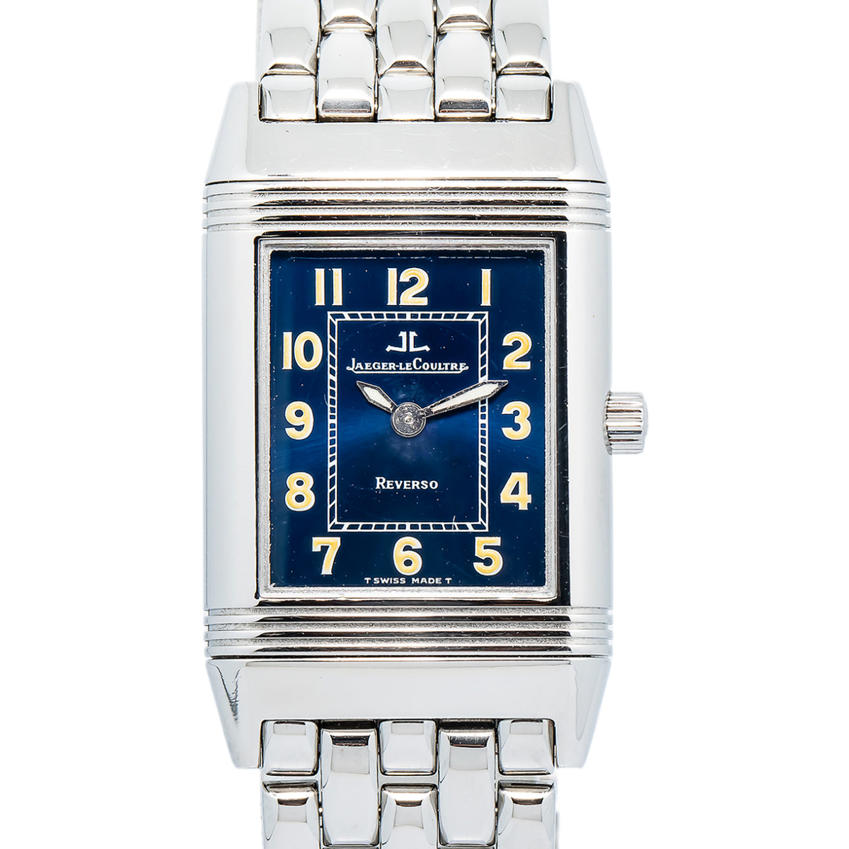 Jaeger-LeCoultre Reverso 260.8.47 Quartz SS Blue Dial Women watch 20 x 33 mm