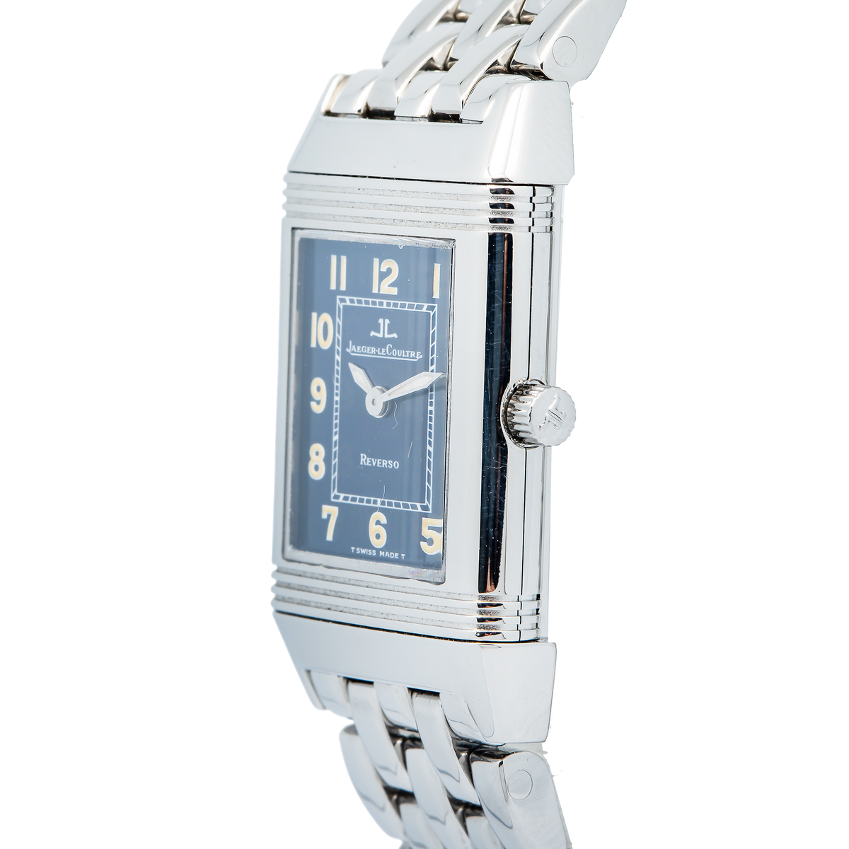Jaeger-LeCoultre Reverso 260.8.47 Quartz SS Blue Dial Women watch 20 x 33 mm