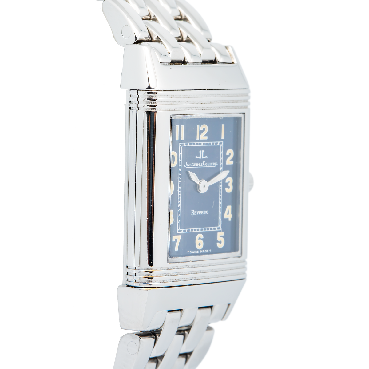 Jaeger-LeCoultre Reverso 260.8.47 Quartz SS Blue Dial Women watch 20 x 33 mm