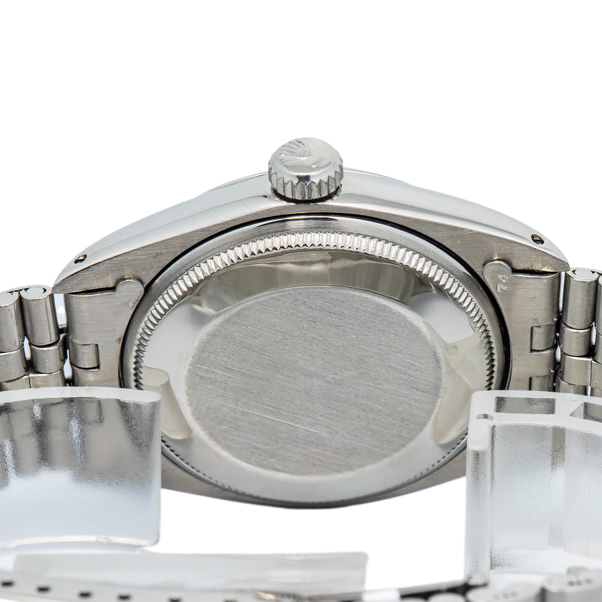 Rolex Date 1500 Jubilee Stainless Steel White Roman Dial Auto Watch 34mm