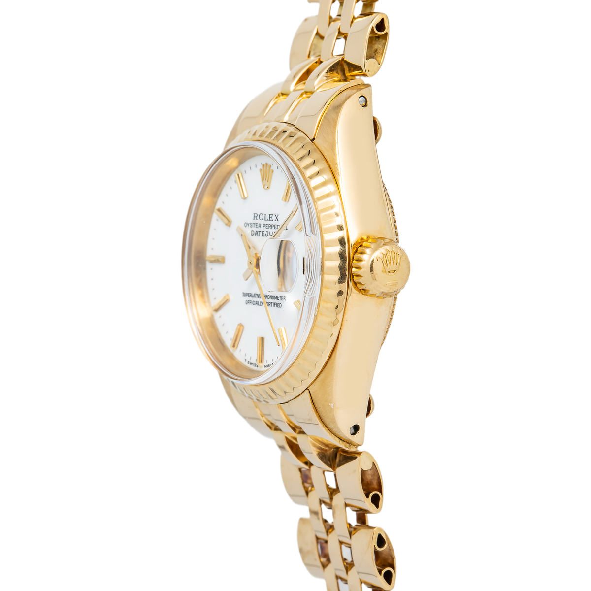 Rolex Datejust 6917 Jubilee 18K Yellow Gold White Dial Ladies Watch 26mm