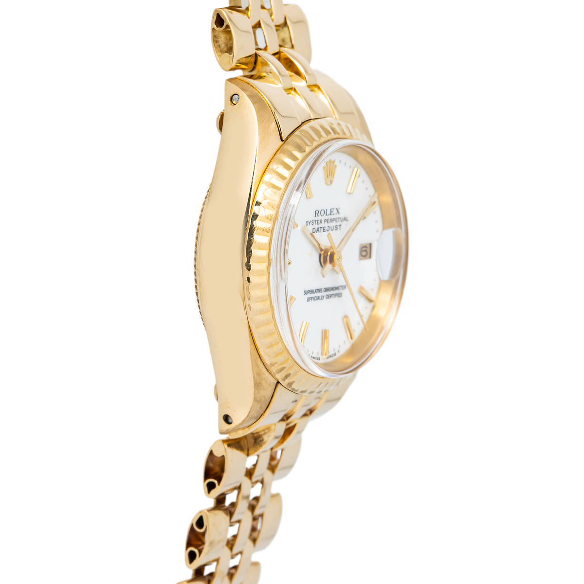 Rolex Datejust 6917 Jubilee 18K Yellow Gold White Dial Ladies Watch 26mm