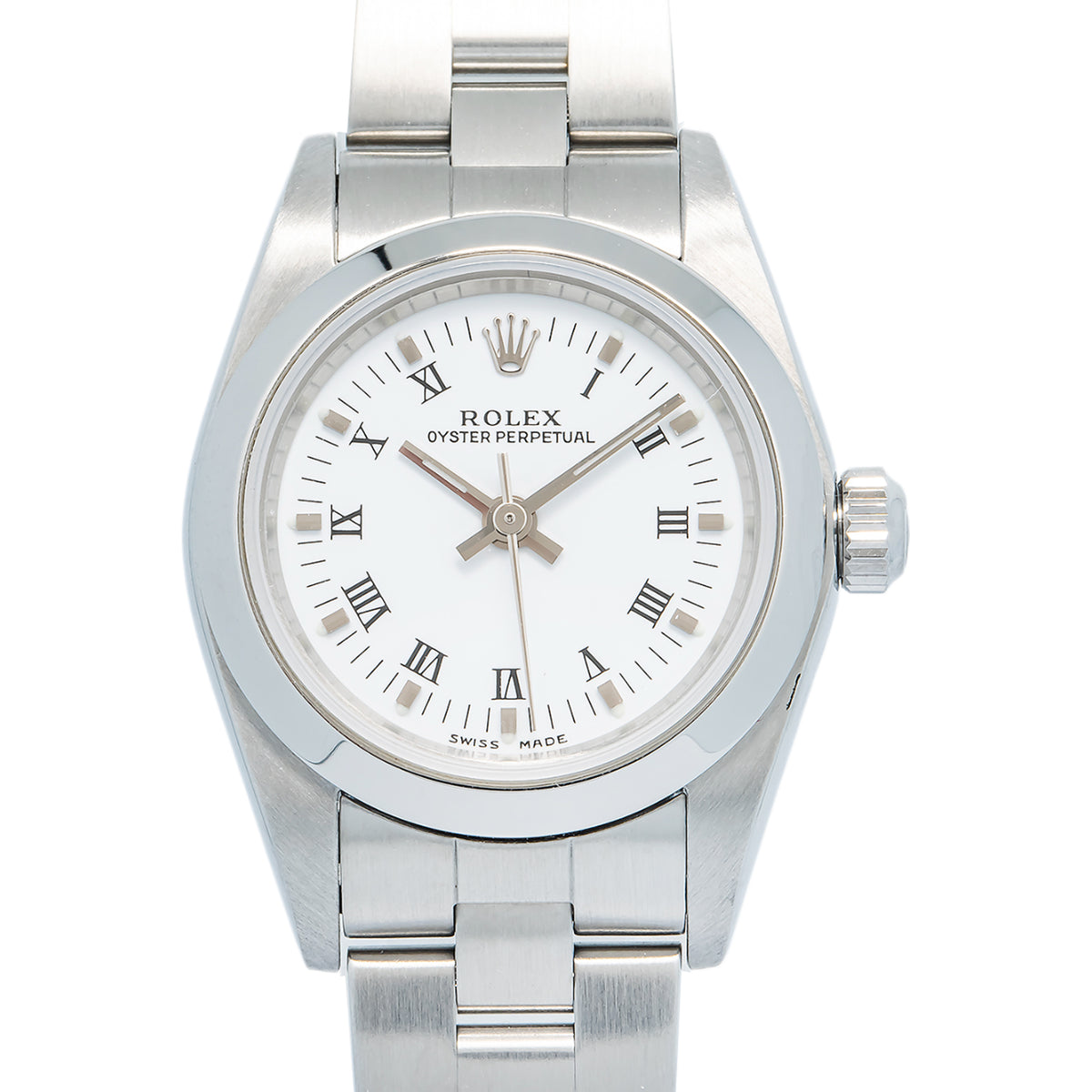 Rolex Oyster Perpetual 76080 Automatic SS White dial Ladies watch 24mm