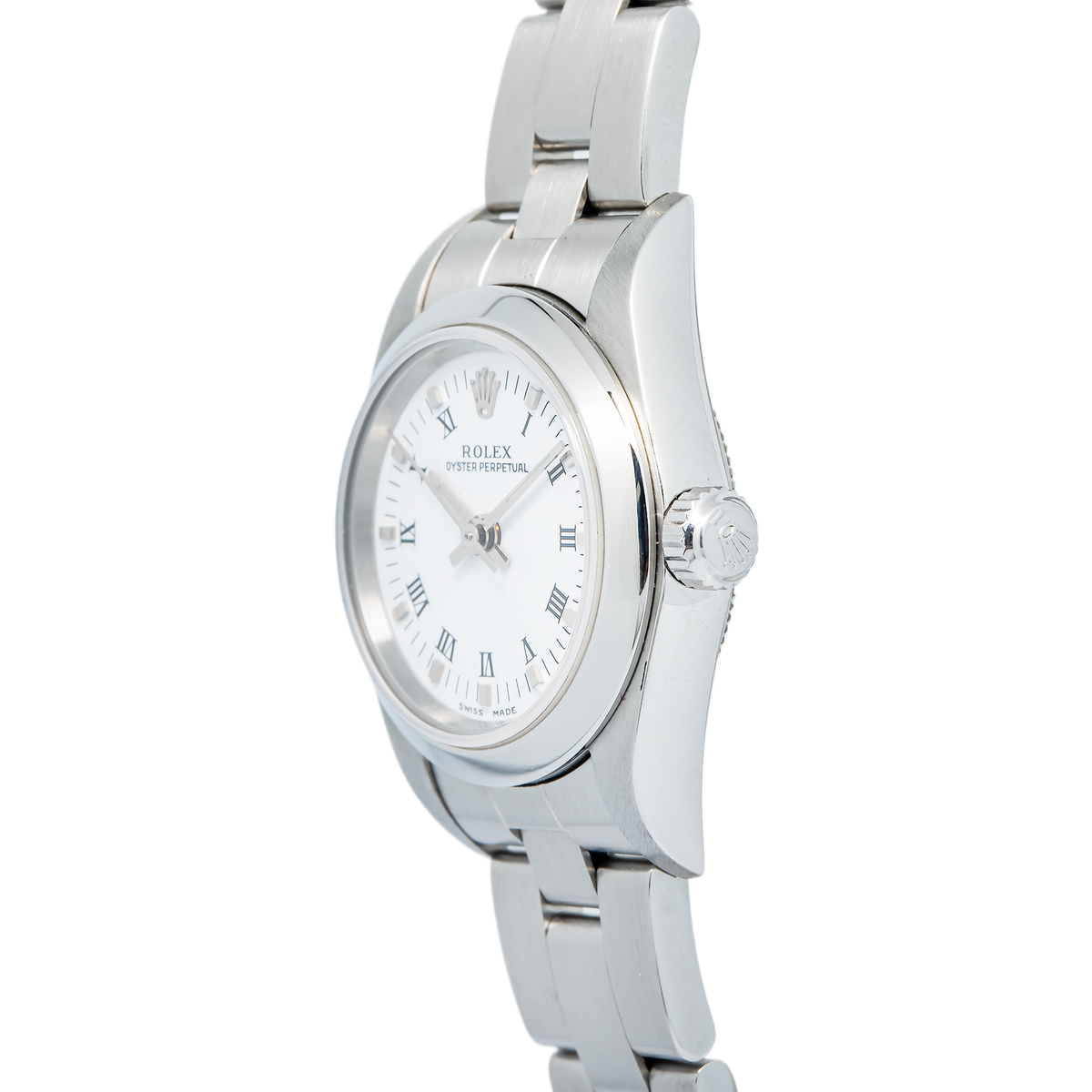 Rolex Oyster Perpetual 76080 Automatic SS White dial Ladies watch 24mm
