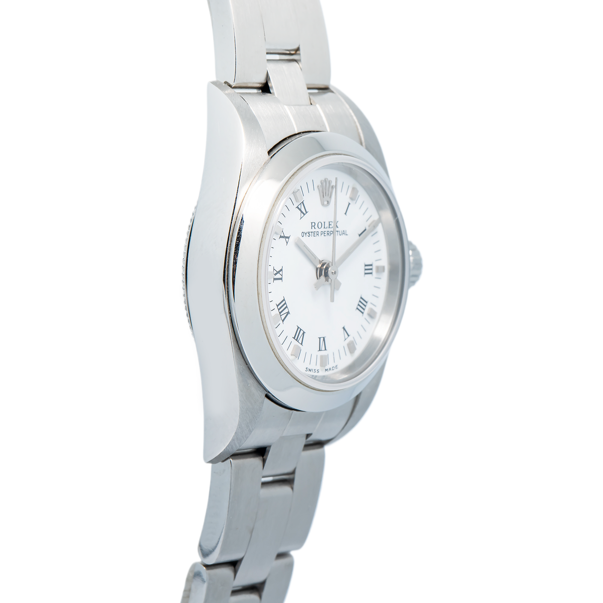 Rolex Oyster Perpetual 76080 Automatic SS White dial Ladies watch 24mm