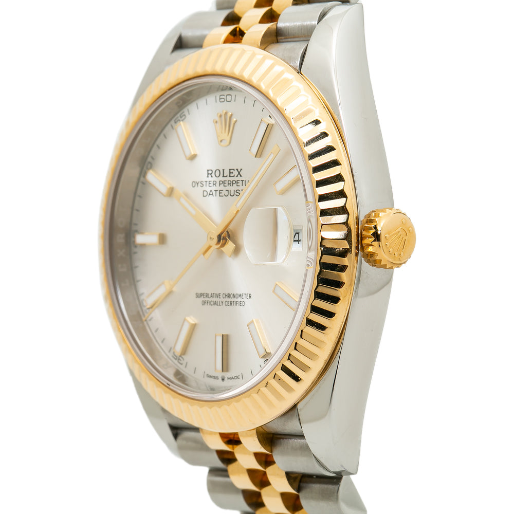 Rolex DateJust 126333 2019 Card Auto 18k YG Two Tone White Dial Men's Watch 41mm