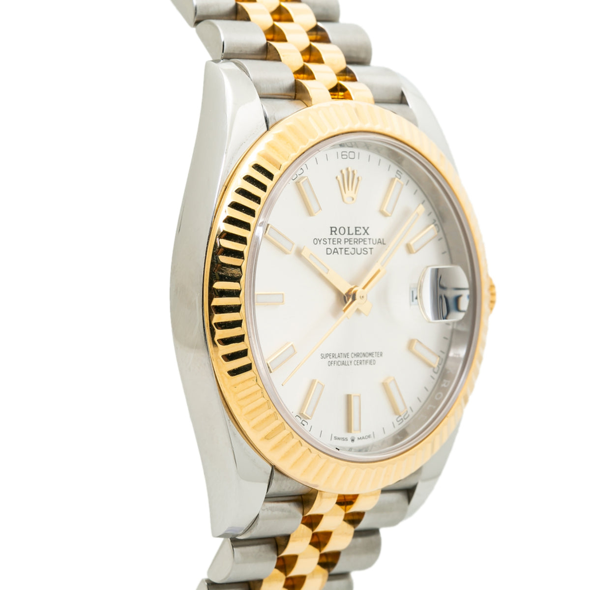 Rolex DateJust 126333 2019 Card Auto 18k YG Two Tone White Dial Men's Watch 41mm