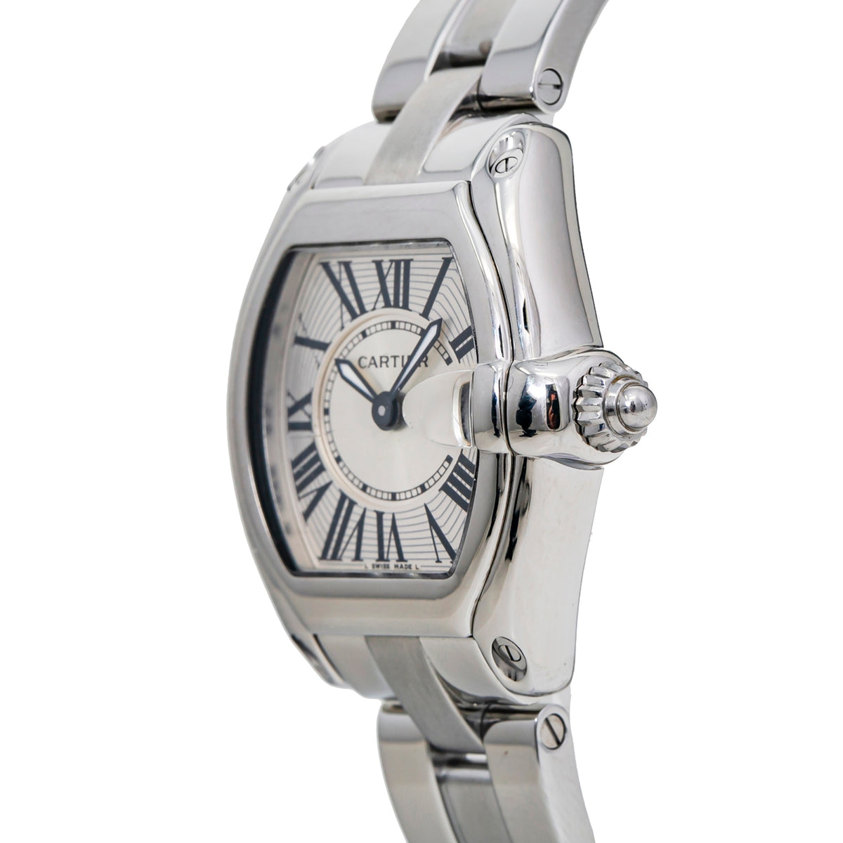 Cartier Roadster W62016V3 2016 Card SS Silver Dial Quartz Ladies Watch 30mm