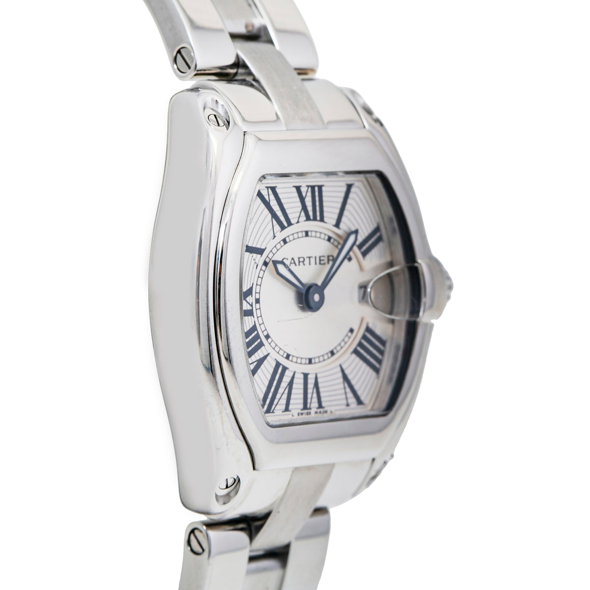 Cartier Roadster W62016V3 2016 Card SS Silver Dial Quartz Ladies Watch 30mm