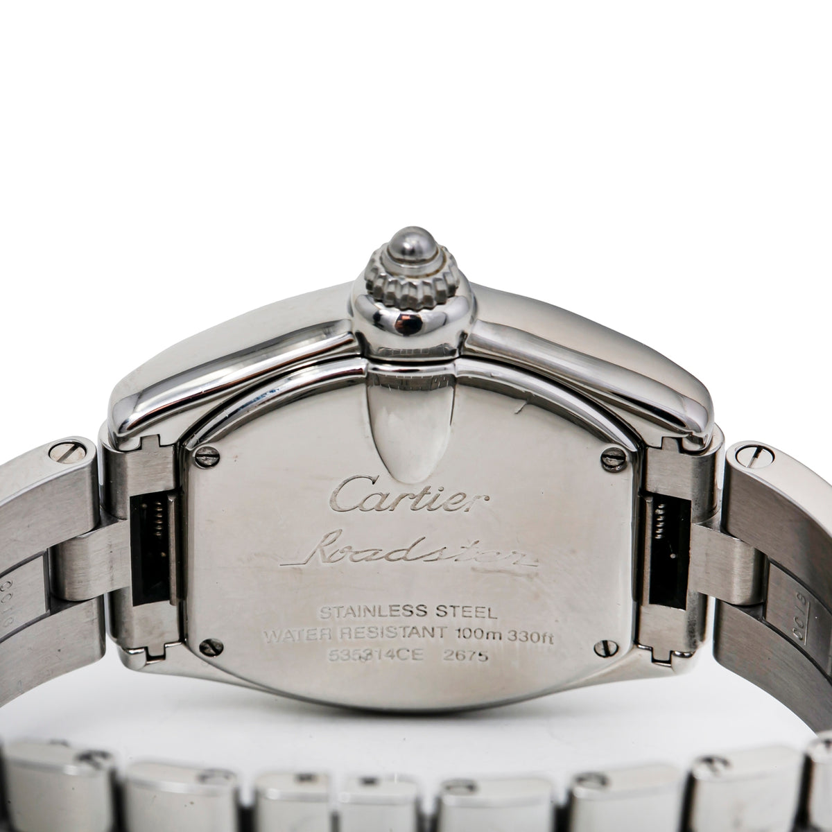 Cartier Roadster W62016V3 2016 Card SS Silver Dial Quartz Ladies Watch 30mm