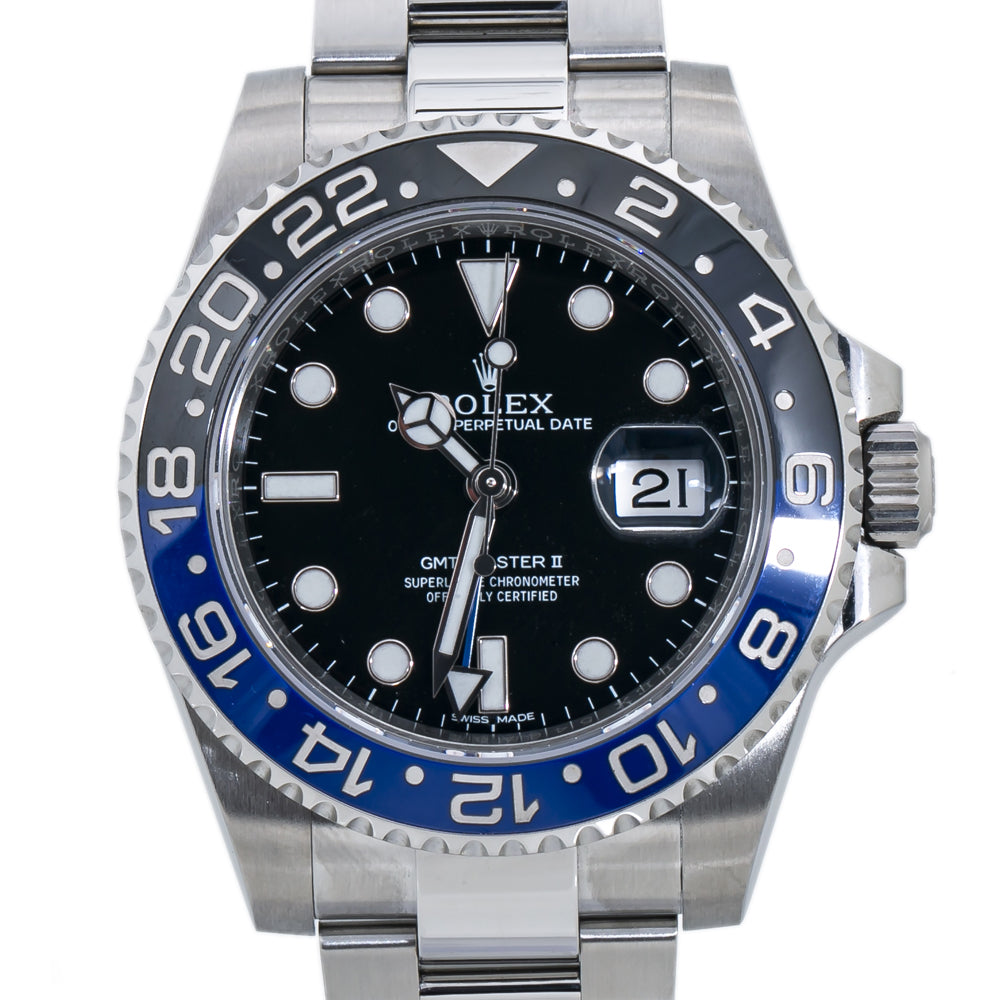 Rolex GMT-Master II 116710BLNR Batman Automatic SS Black Dial Men's Watch 40mm