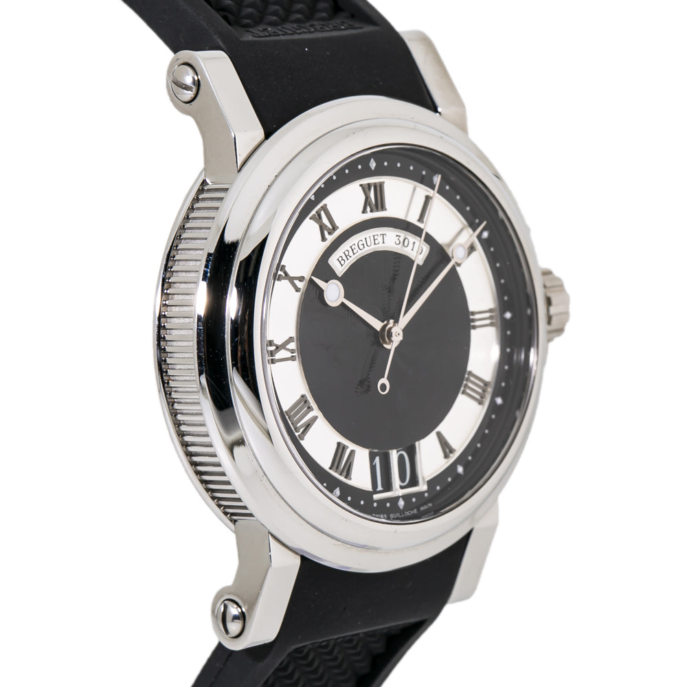 Breguet Marine 5817ST/92/5V8 SS Black Guilloche Dial Automatic Men's Watch 39mm