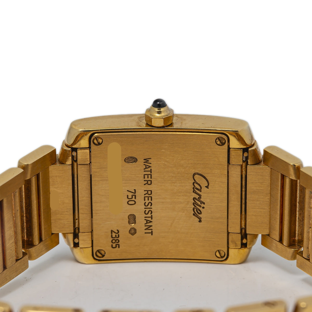 Cartier Tank Francaise 2385 W50002N2 18K YG White Dial Quartz Ladies 20x25mm