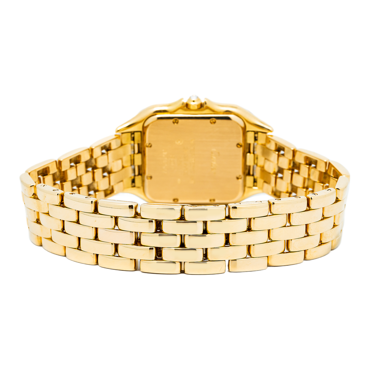 Cartier Panthere Jumbo W25014B9 Quartz 18k YG Diamond Ivory Dial Unisex 29mm
