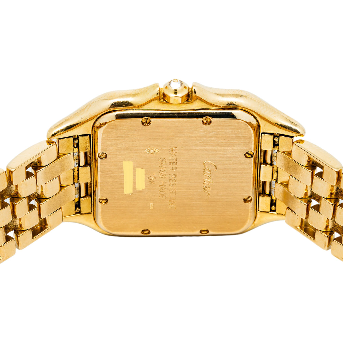 Cartier Panthere Jumbo W25014B9 Quartz 18k YG Diamond Ivory Dial Unisex 29mm